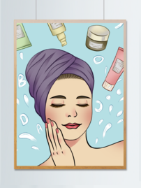 动漫美女与护肤品 虚拟与现实的美丽交汇